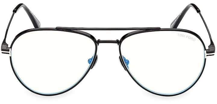 Aviator 56MM Blue Filter Eyeglasses
