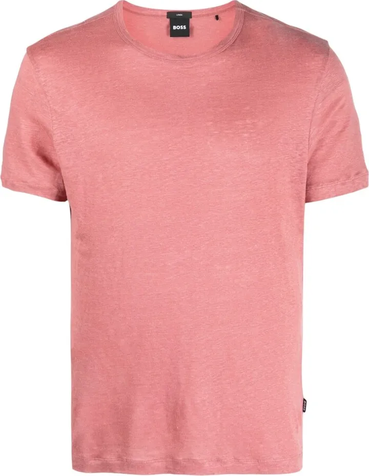 short-sleeved linen T-shirt