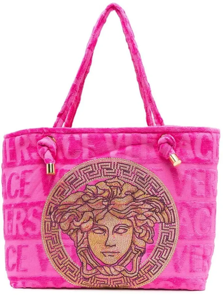 Medusa-embellished tote bag