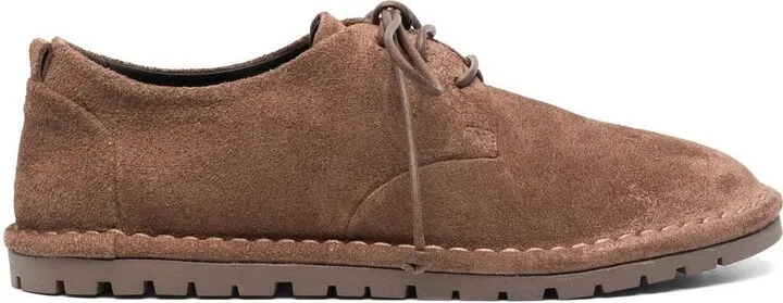 lace-up suede Oxford shoes
