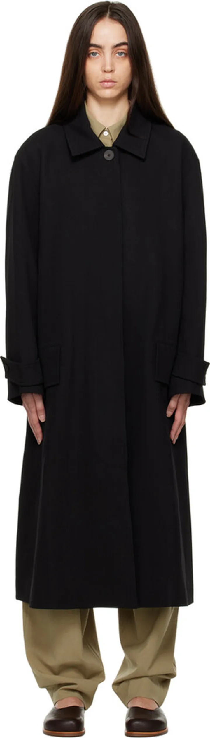 Studio Nicholson Black Fidra Coat