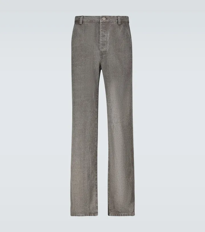 Bil linen denim-look pants