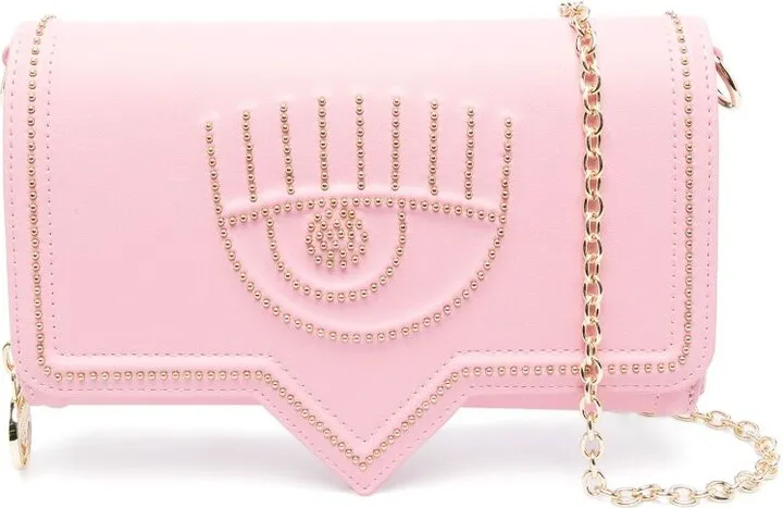 Eyelike-motif crossbody bag