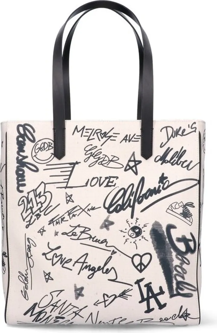 Golden Goose Deluxe Brand Graffiti Printed Tote Bag