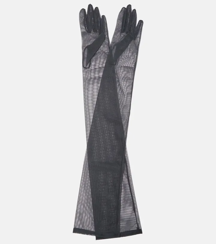 x Kim Kardashian sheer tulle gloves