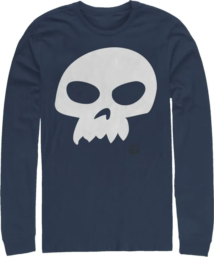 Men's Toy Story Sid Skull Long Sleeve Shirt - Navy Blue - Large