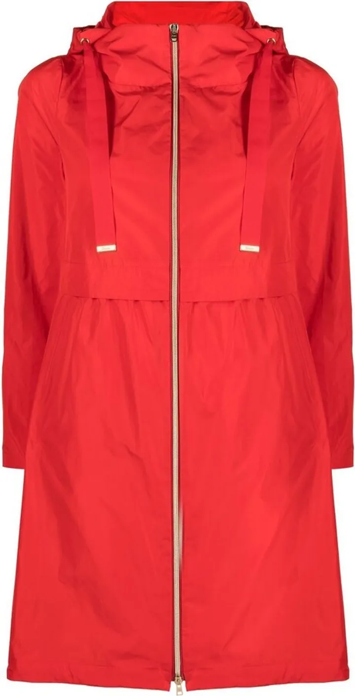 Techno Taffeta drawstring-hood parka