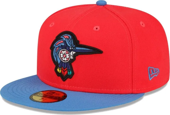 Men's New Era Coral Fayetteville Woodpeckers Copa De La Diversion 59FIFTY Fitted Hat