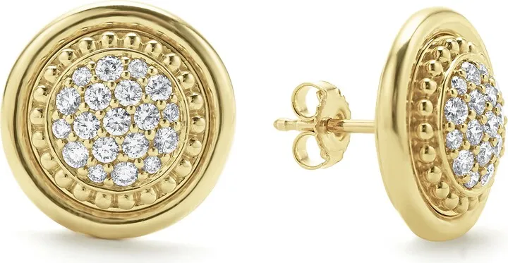 Meridan Pavé Diamond Stud Earrings