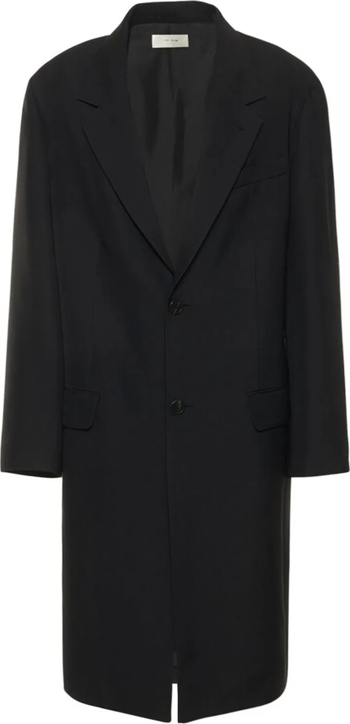 Topeeka wool blend canvas midi coat