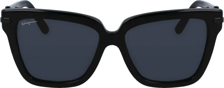 57mm Polarized Rectangular Sunglasses