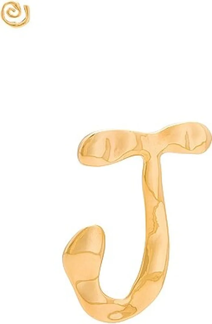 JACQUEMUS Les Creoles J Ouro in Metallic Gold