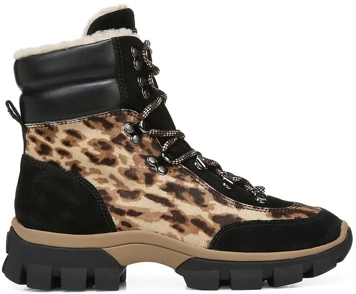 Galina Leopard Shearling & Leather Boots