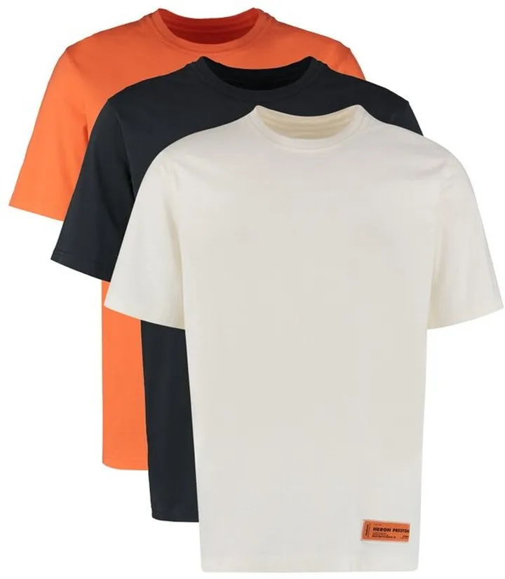 Heron Preston Pack Of 3 Logo Patch T-Shirt