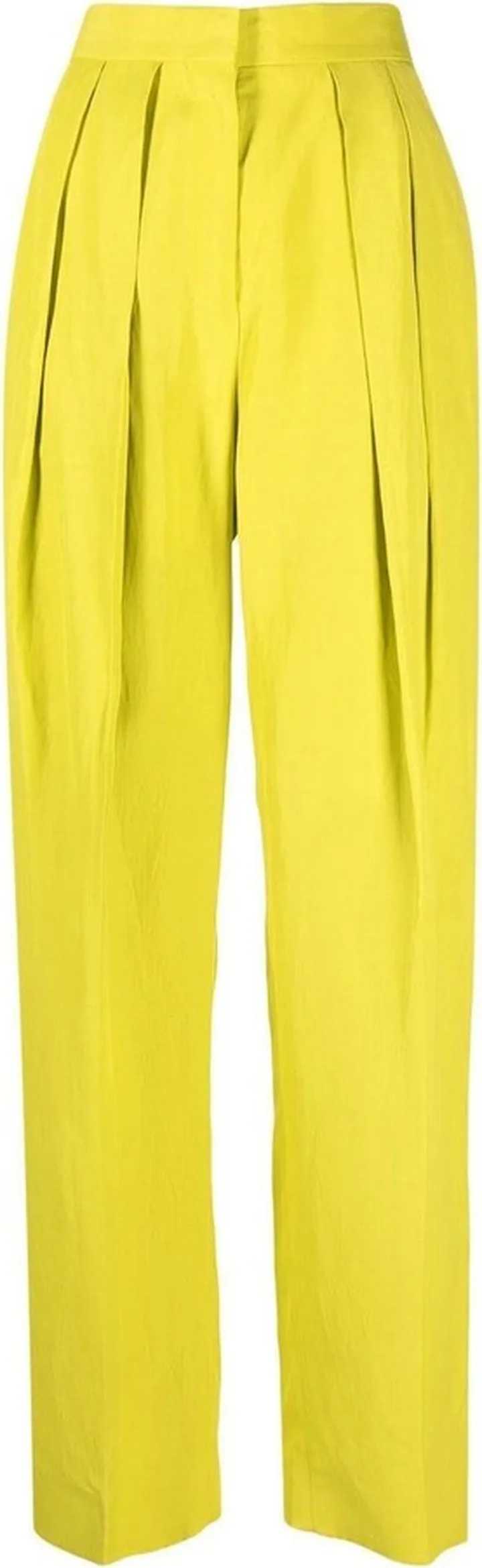 High-Waisted Pleated Trousers