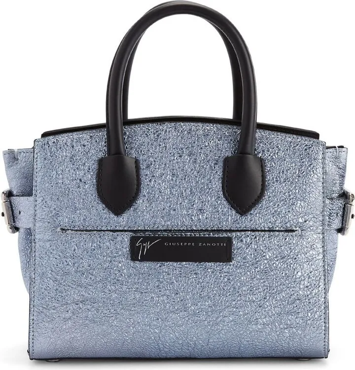 Metallic Leather Tote Bag