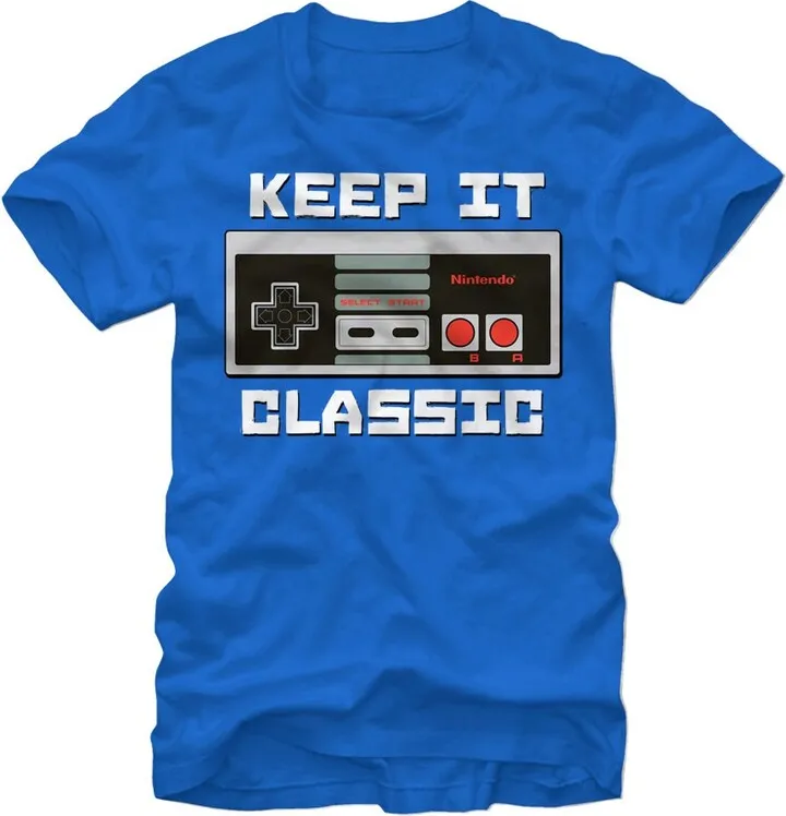 Men's Nintendo Classic Controller T-Shirt - Royal - Small