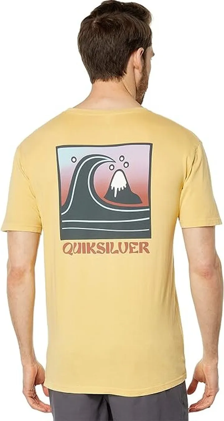 Quiksilver Bubble Stamp Short Sleeve Tee (Wheat) Men's Clothing