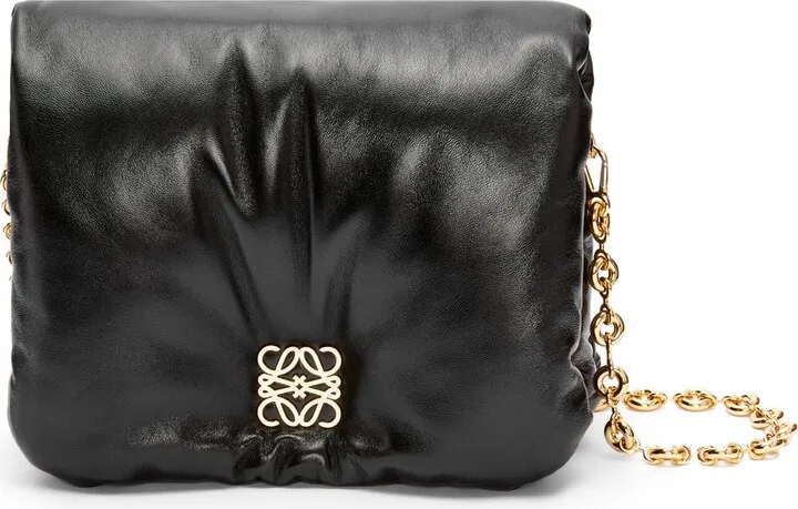 Goya Lambskin Leather Puffer Bag