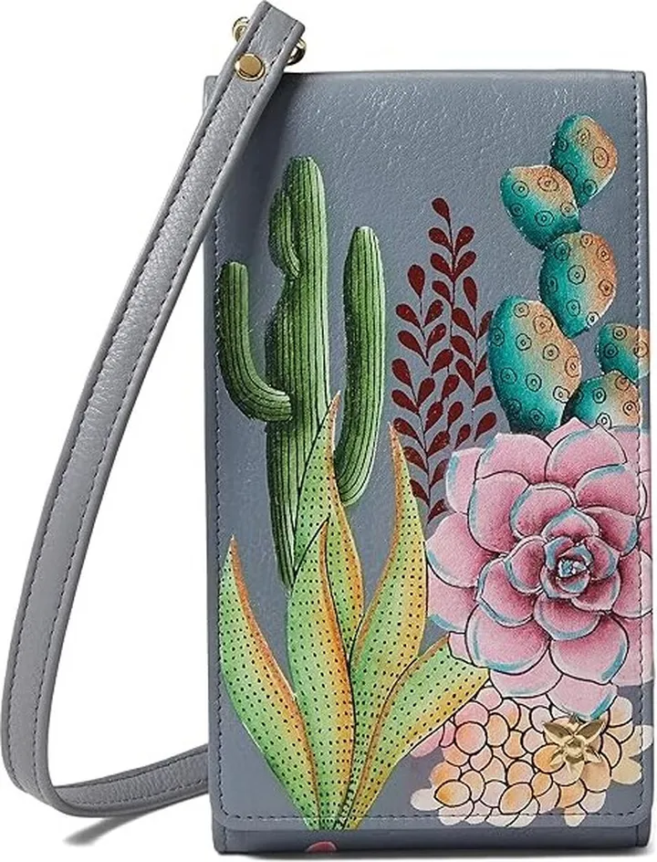Anuschka Smartphone Crossbody - 1154 (Desert Garden) Handbags
