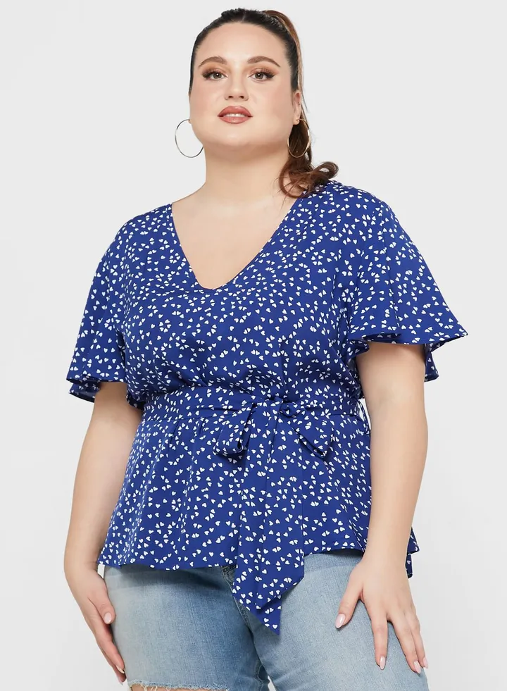 Ditsy Print Top