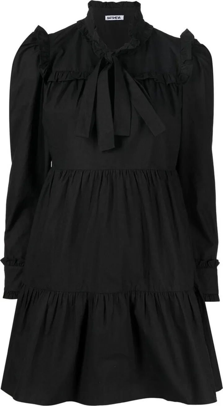 Mina pussy-bow mini dress