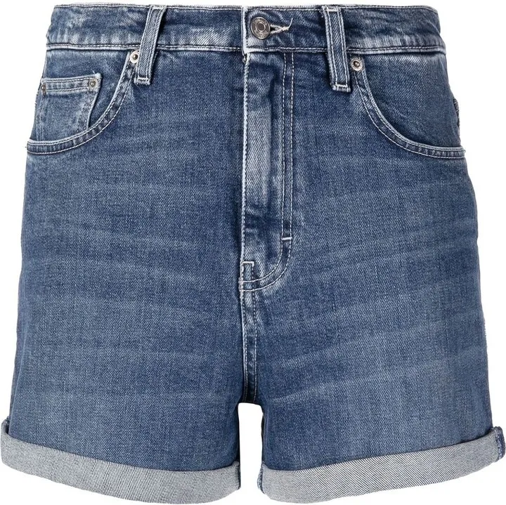 Logo-Patch Denim Shorts
