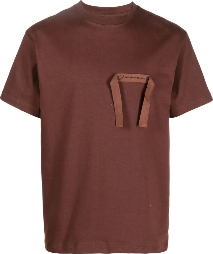Le Gros Grain ribbon-appliqué T-shirt