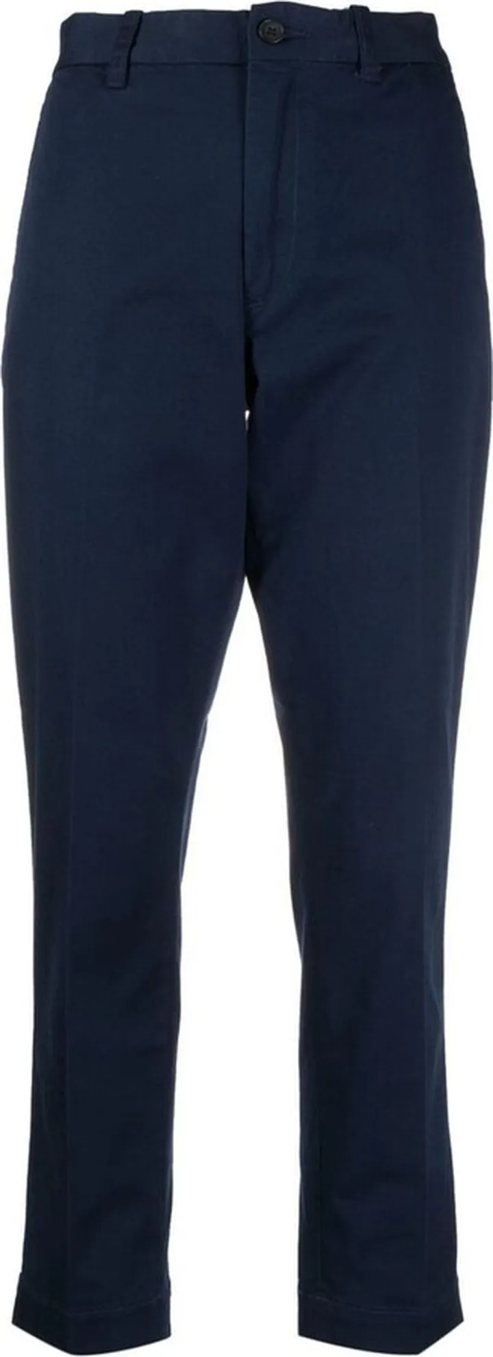 High-Waisted Slim-Fit Trousers