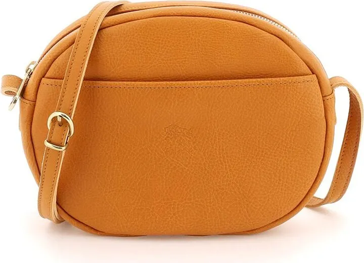 Grained Leather Crossbody Bag