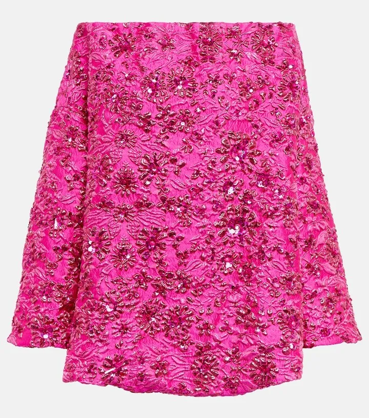 Embellished off-shoulder minidress