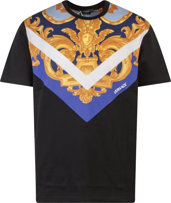 Cotton T-shirt with Baroque 660 print