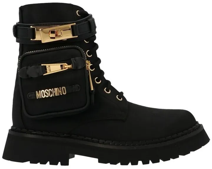Moschino Pocket-Detailed Lace Up Boots