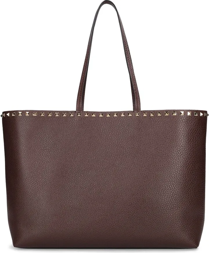 Rockstud leather tote bag