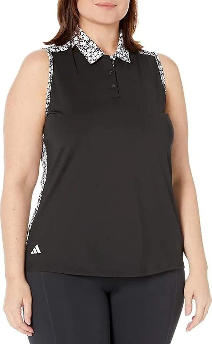 adidas Golf Ultimate365 Golf Polo (Black 1) Women's Clothing
