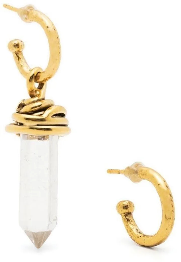 Talisman crystal-pendant earrings