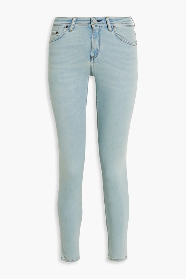 Climb faded low-rise skinny jeans