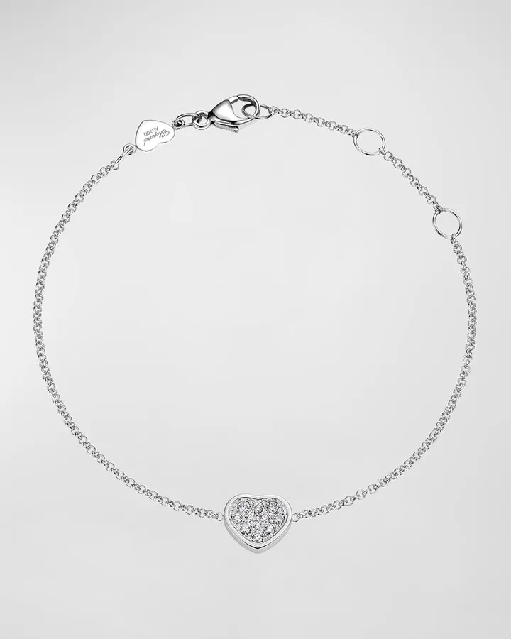 18K White Gold Happy Diamonds Bracelet