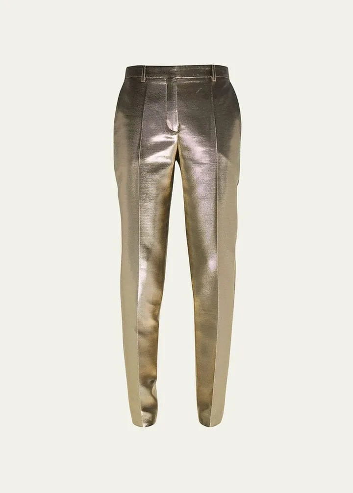 Lurex Skinny-Leg Pants