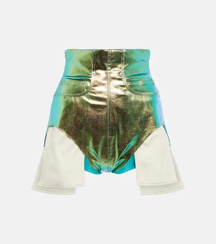 Dirt high-waist denim shorts