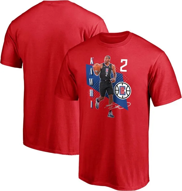 Men's Kawhi Leonard Red La Clippers Pick Roll T-shirt