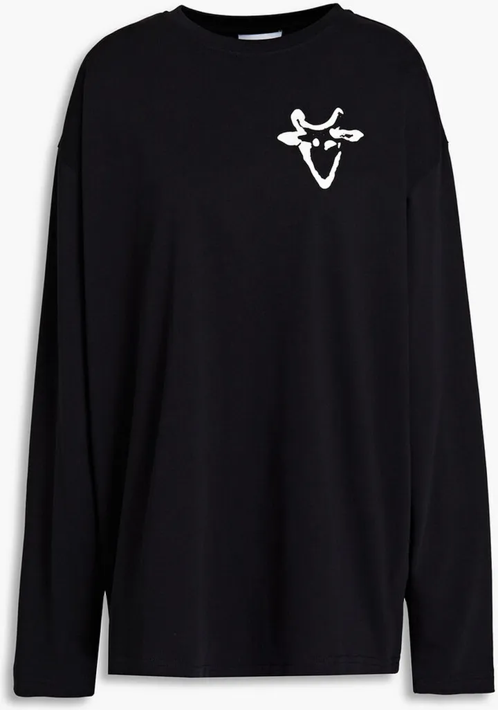 Oversized printed organic cotton-jersey T-shirt