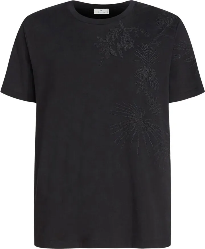 embroidered short-sleeved T-shirt