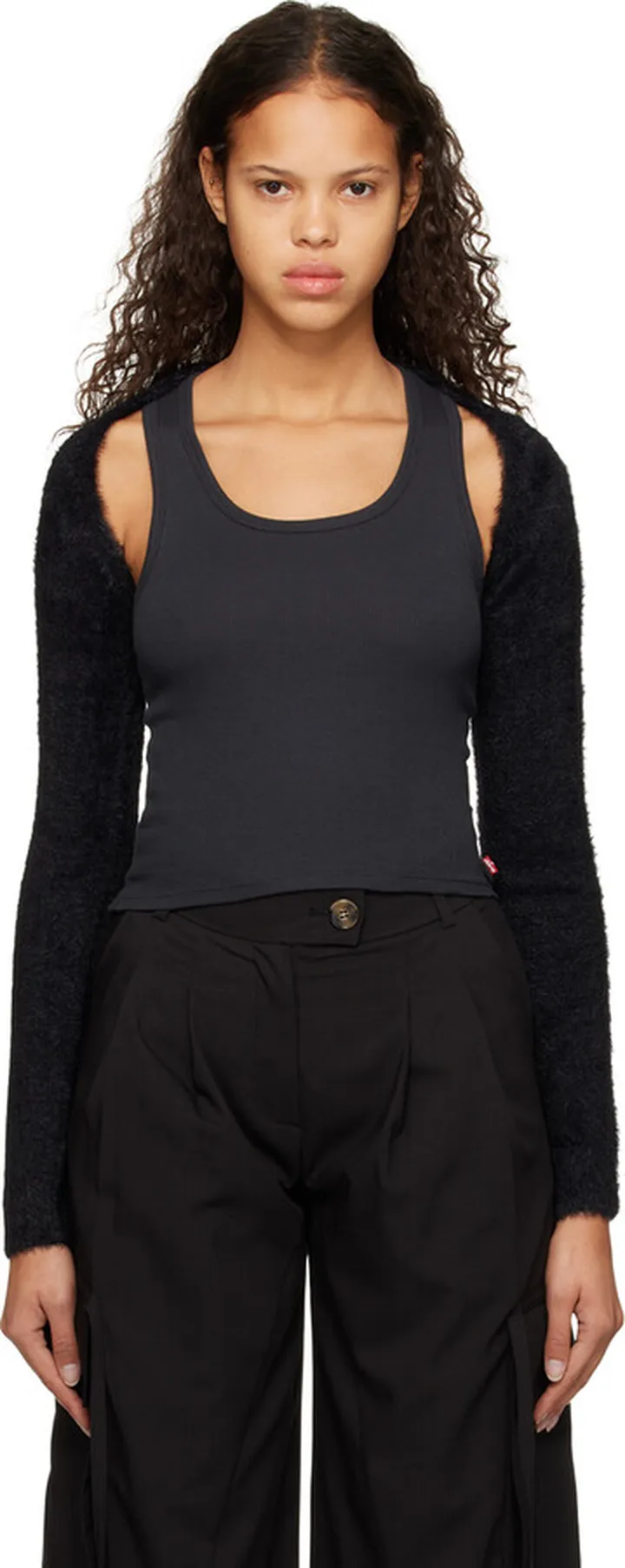 TheOpen Product Black Bolero Cardigan