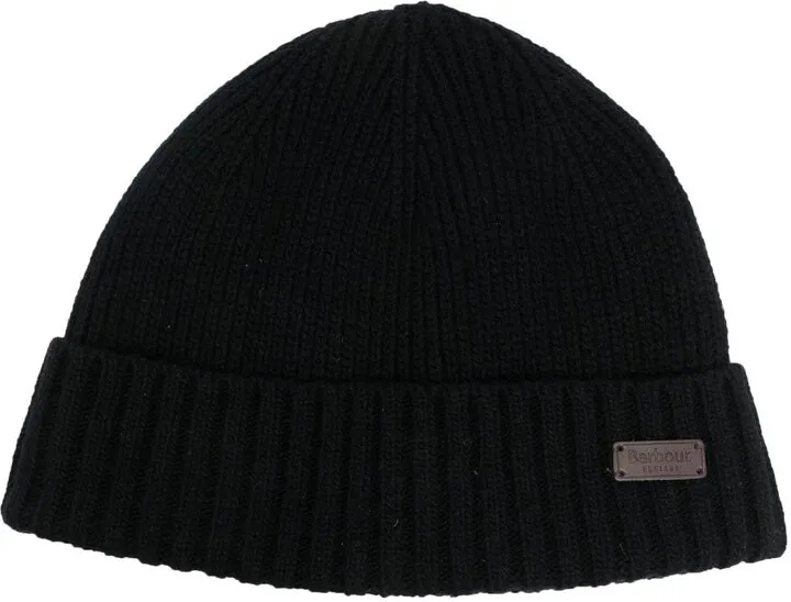 Logo-Patch Ribbed Beanie