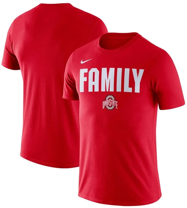 Men's Scarlet Ohio State Buckeyes Family T-shirt