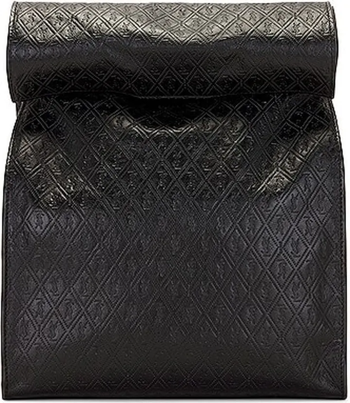Saint Laurent Monogram Embossed Pouch in Black