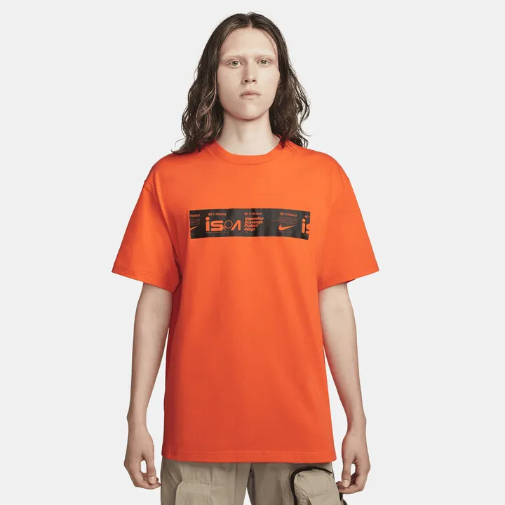 Nike Men's ISPA Graphic T-Shirt in Orange