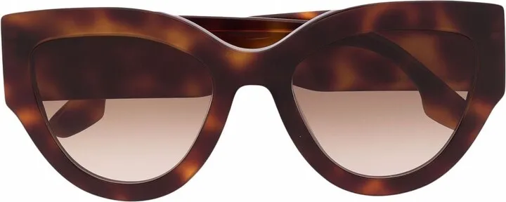 Tortoiseshell-Effect Cat-Eye Sunglasses
