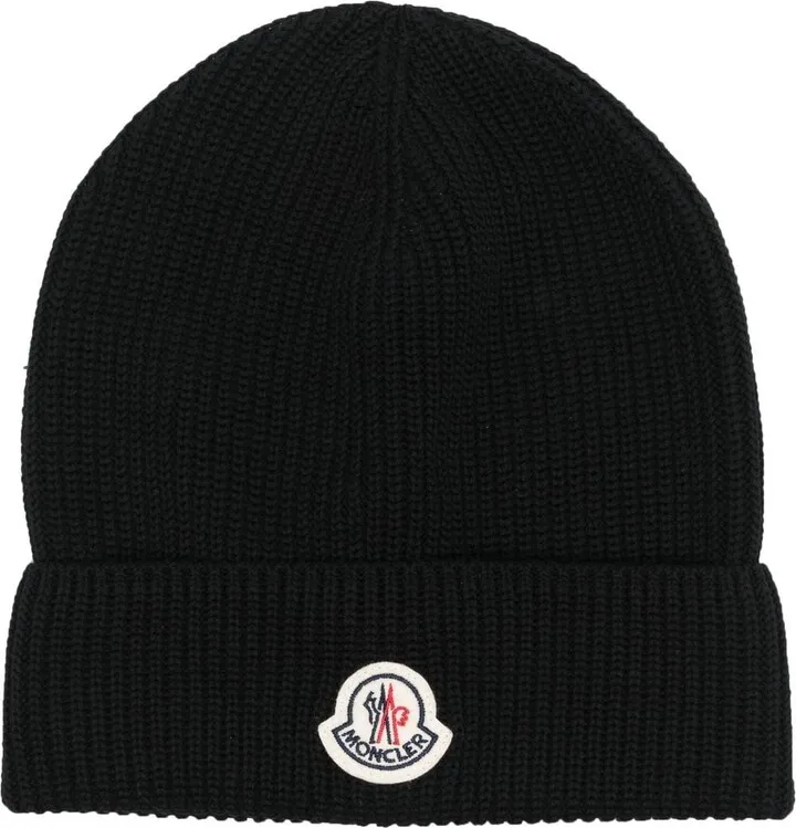 Logo-Patch Knitted Beanie